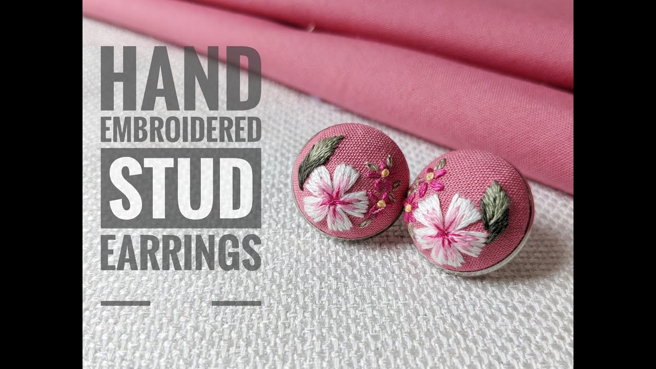 Super Easy!! Hand Embroidered Earrings