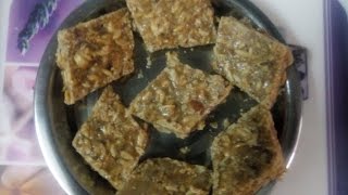 How to make Kutte Ke Atta Ki Burfi - Burfi Recipe for janmashtami Prasad / Bhog / fasting