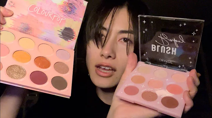 ASMR with Eyeshadow Palettes (Swatching, tapping, visuals, soft spoken)