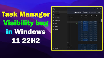 How to Fix Task Manager Visibility bug in Windows 11 22H2|After installing KB5020044