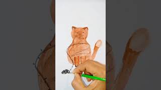 Premium vector | 🎅 Illustration card Christmas cat with new year garland🐈creative art #shorts