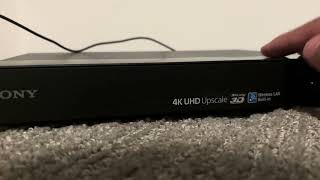 Sony Blu-Ray / DVD Player Model BDP-BX650 Startup/Eject Disc/Close Disc
