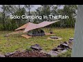Solo Overnight Camping In The Rain | Relaxing Rain Sounds