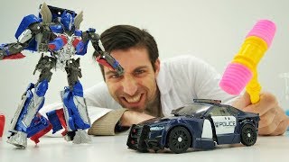 Vidéo de la Clinique de docteur Ouille № 19 : transformers Barricade contre Optimus