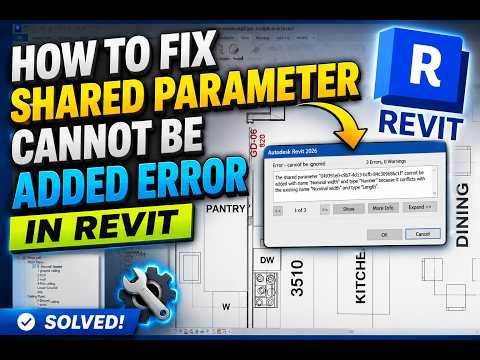 How to fix Shared parameter cannot be added error in Revit