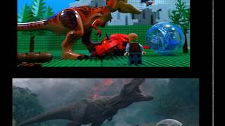 Jurassic world fallen kingdom in LEGO side by side version