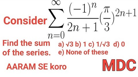 Real Analysis | Sum of series | Question 2023
