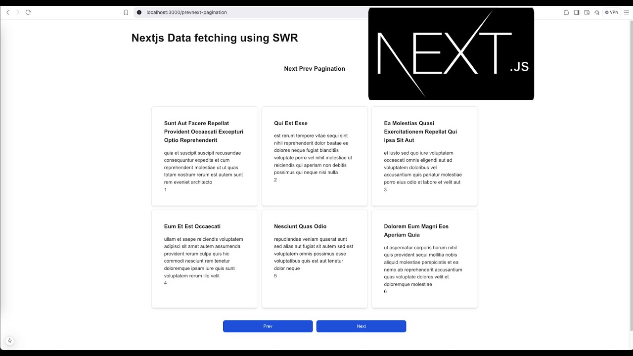 Nextjs Data fetching using SWR - YouTube