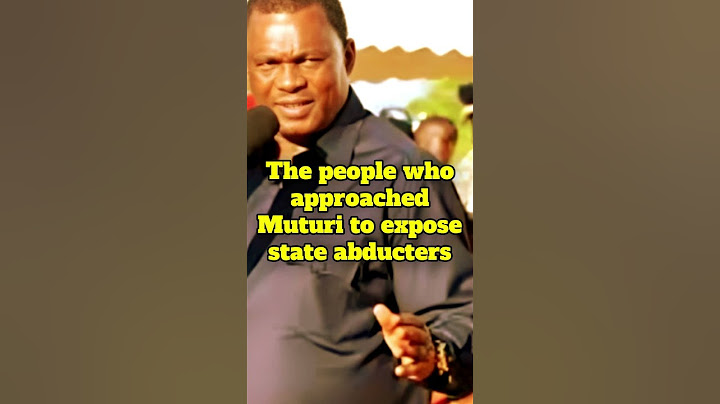 The people who approached Justin Muturi to expose state abductors