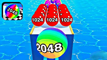 Ball Run 2048 - All Levels Mobile Gameplay Walkthrough Android IOs Video Relaxing BR2AL54