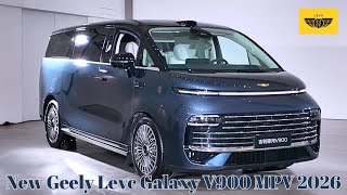Developed by Geely's UK Design Center. Geely Levc Galaxy V900 MPV 2026 | Blue Body Color