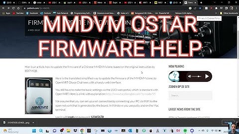 OSTAR MMDVM -CHINESE HOTSPOT, FIRMWARE UPDATE