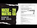 IGCSE Edexcel Maths A Higher Paper 2 Walkthrough π