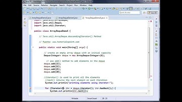 Java util ArrayDeque descendingIterator Method