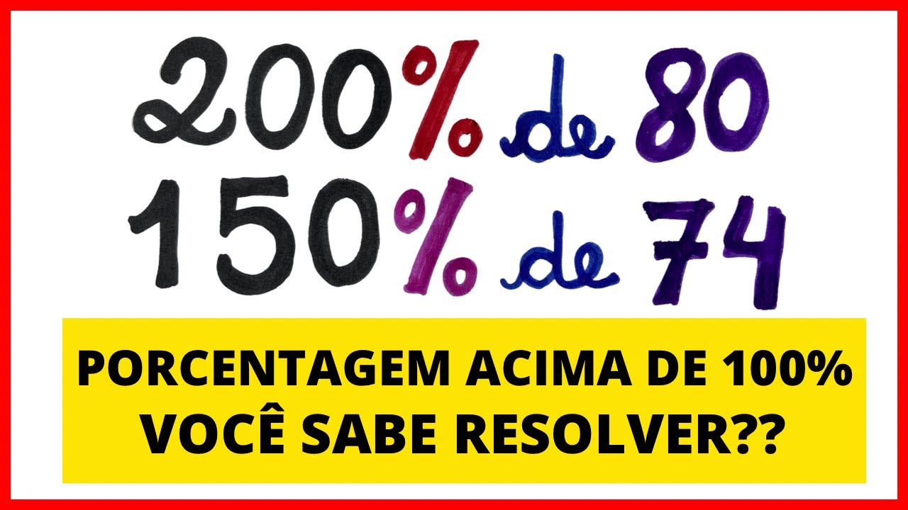 PORCENTAGEM EXERCÍCIOS - COMO CALCULAR PORCENTAGEM \Prof. Gis