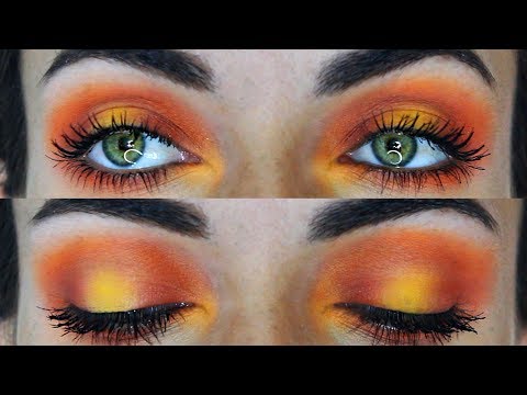 Bright Sunset Orange Makeup Tutorial Makeupandartfreak Youtube - orange sunset roblox inspired makeup tutorial