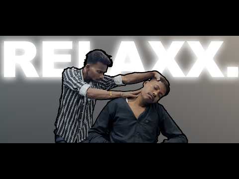 ASMR Head Massage by Master Cracker to Vikram Barber   Relaxing Scalp & Hair Care Experience