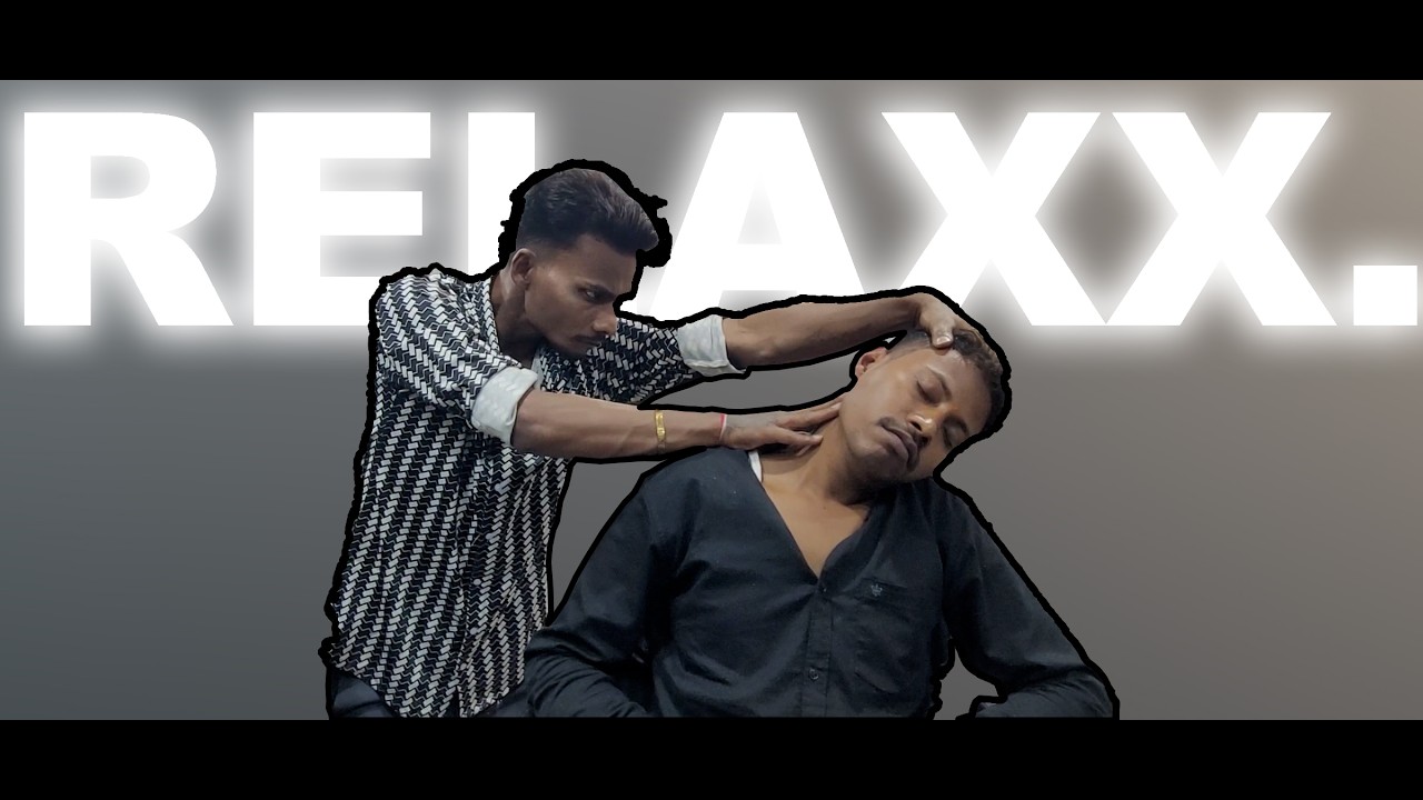 ASMR Head Massage by Master Cracker to Vikram Barber Relaxing Scalp ...