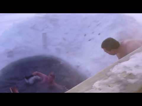 Naked Sauna Fun - Nudist having fun Ice Swim and Sauna in Russia Spa Vacation #Sauna #Spa