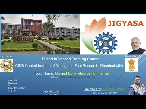 JIGYASA Program: Online Training Course by Me (IT and IoT based Course)