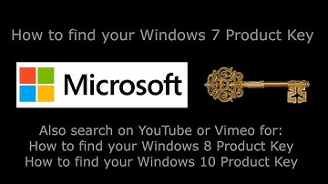 How to find your Windows 7 Product Key