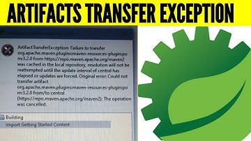 Artifacts Transfer Exception: Failure to transfer | How to Fix Spring Project Error |100% working