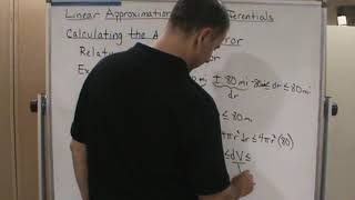 Calc1   Sec  4 2   Differentials   Calculating the Amount of Error   Relative and Percentage Error