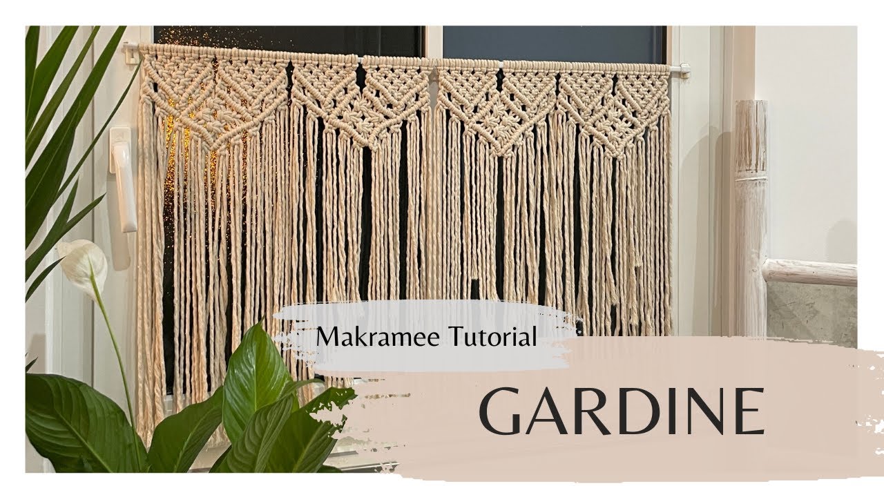 KnüpfTutorial für Makramee Gardine für Anfänger YouTube