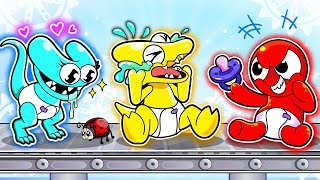 Brewing Cute CYAN Baby - Rainbow Friends Family Backstory | Rainbow Friends 2 Animation