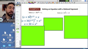 5.4 Video Notes (part 2): Solving Radical Equations
