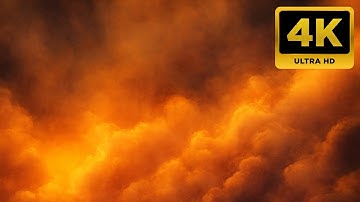 Warm Orange Smoke Cloud Animation | Smooth Fog Motion Background 4K