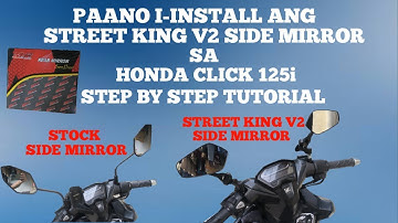 STREER KING V2 SIDE MIRROR. PAANO IKABIT SA HONDA CLICK. ( UNBOX & INSTALL) SOBRANG DALI I-INSTALL