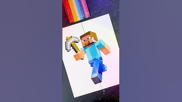 This is so satisfying 😩 | drawing Steve from Minecraft | Kauczuk