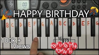 Happy birthday easy  piano tutorial.