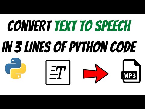 Convert text to speech using Python (Just 3 lines of code)