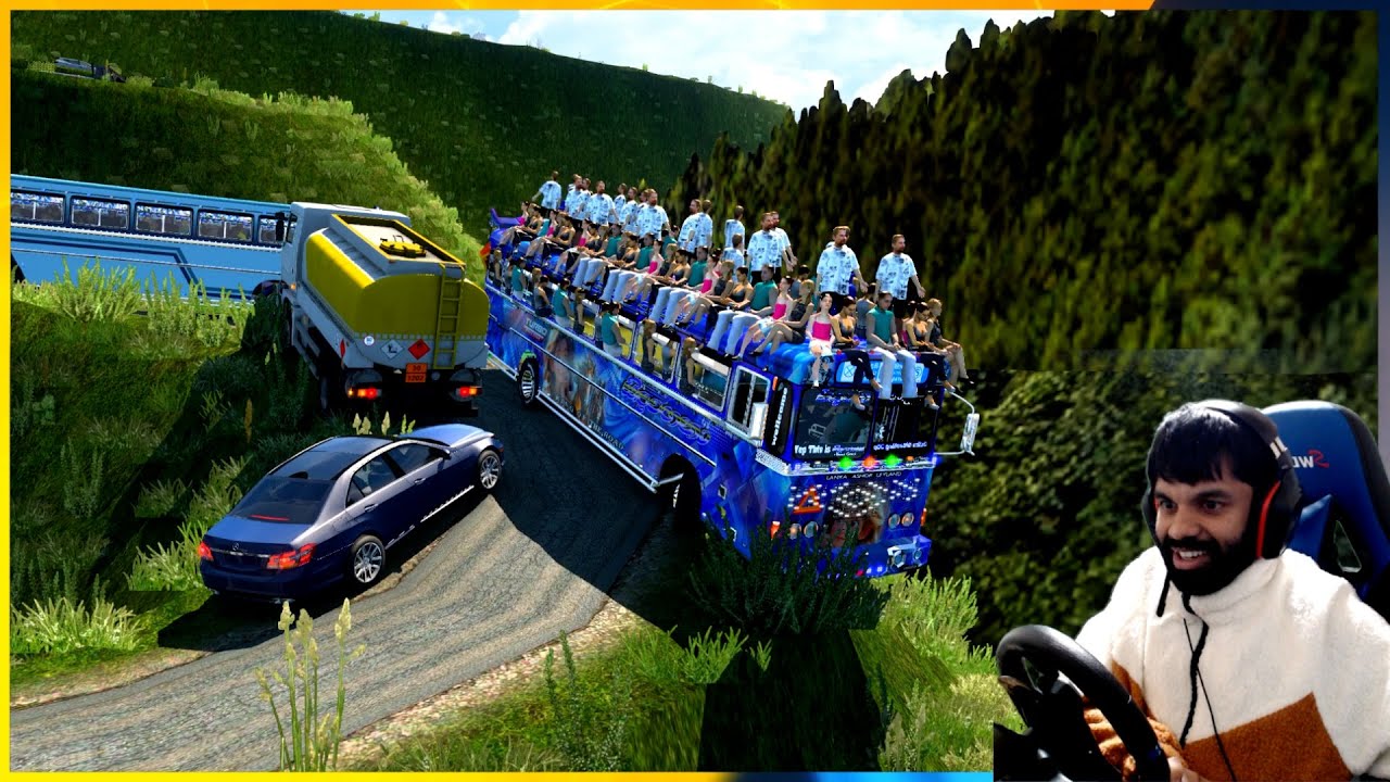 වන්ගුවෙ දරුණු අනතුරකට | Ets 2 multiplayer convoy | #ets2 #busgames