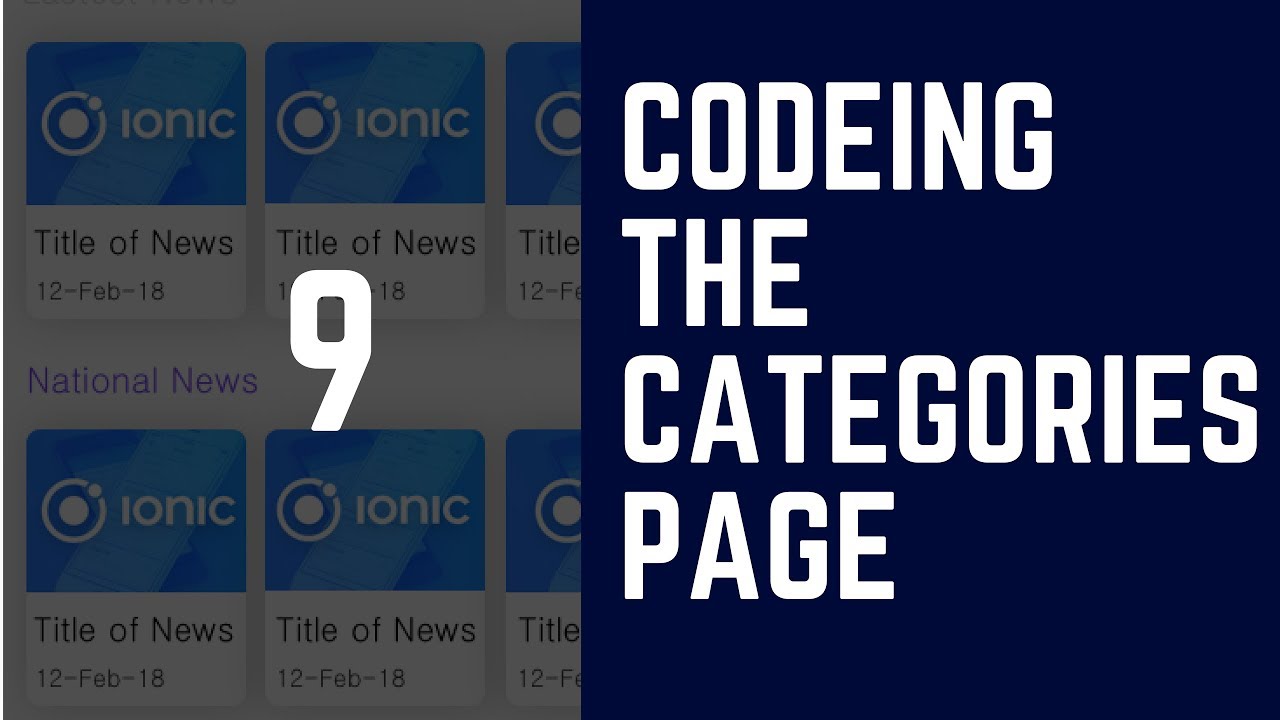 How to Design ionic 2 | 3 app from Start to End (News App) | Coding ...