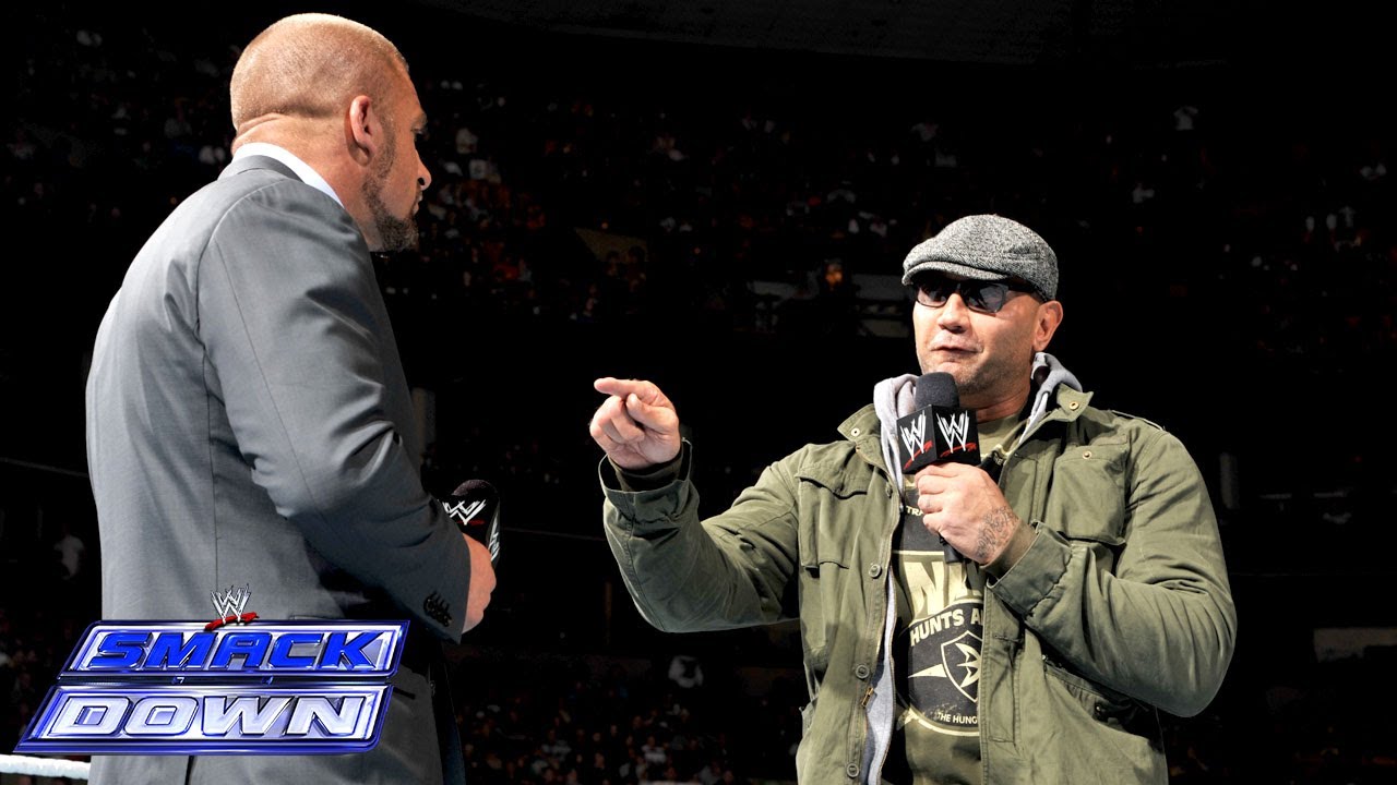 Batista comes face-to-face with Triple H SmackDown, March 28, 2014 pic