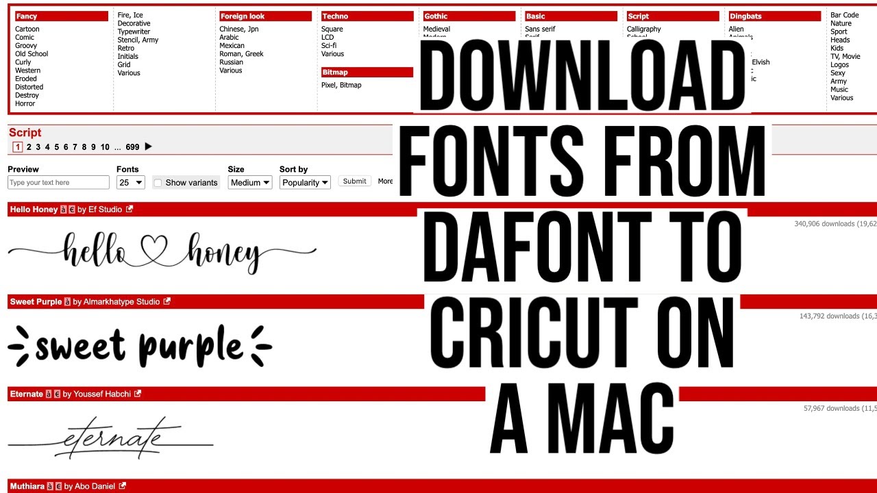 How to download fonts mac word