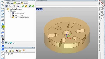 VisualMILL - Create Part Cylinder Stock