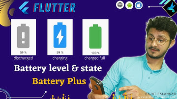 Flutter Battery State & Percentage Level Battery Plus Package
