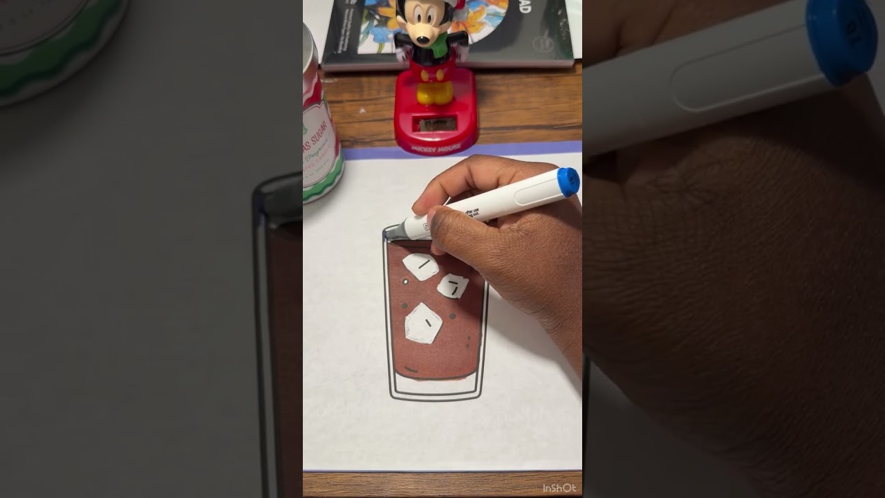 Watch me color a page from my book called Color Your Cravings link in the description 