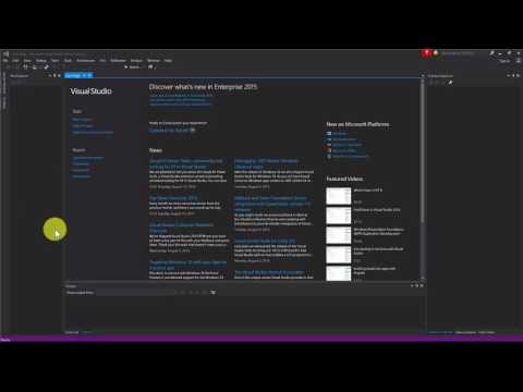 6 Opening visual studio and starting a new project