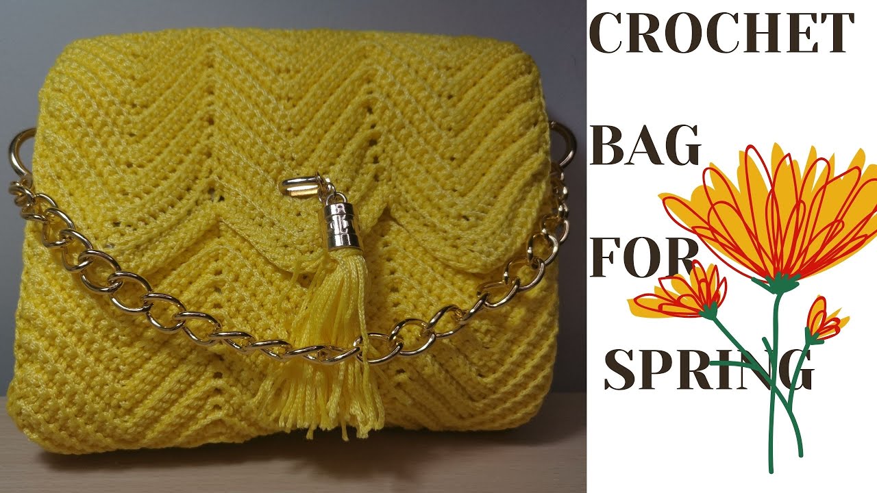 CROCHET SPRING HANDBAG / HOW TO CROCHET EASY HANDBAG /  EASY CROCHET BAG