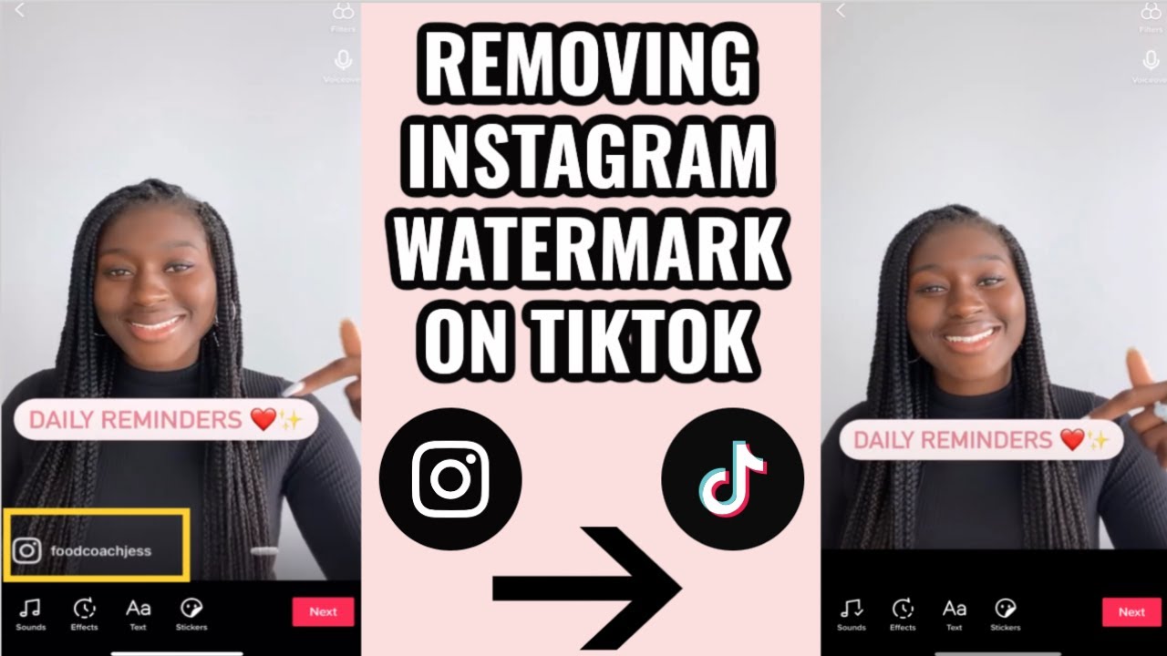 HOW TO REMOVE THE INSTAGRAM WATERMARK ON TIKTOK | Jessica's Area