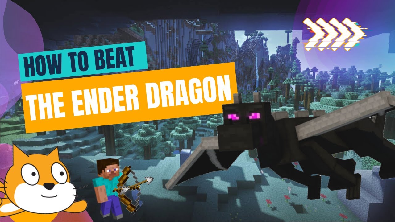 How to make minecraft game on Scratch BEAT THE ENDER DRAGON