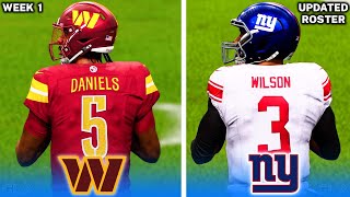 Commanders vs. Giants | Week 1 Simulation | 2025 - 2026 Updated Rosters | Madden 25 PS5