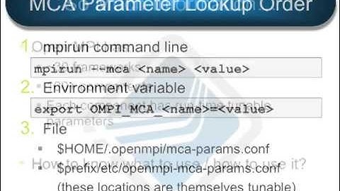 General architecture and Open MPI tuning