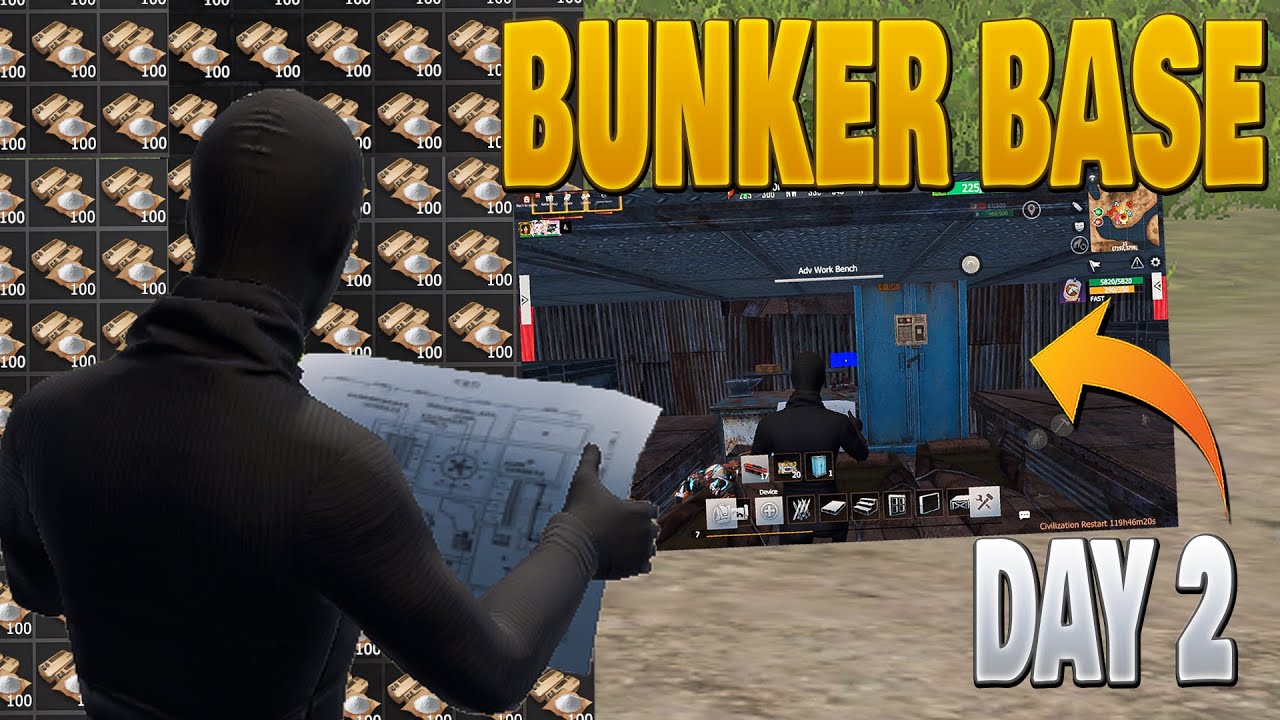 WE RAID 2 BUNKER BASE ON DAY 2 AND ALL BASE WAS LOADED WITH SULFUR AND GP LAST ISLAND OF SURVIVAL