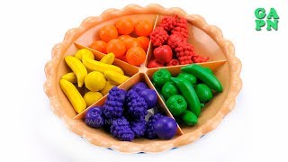 Aprende los colores con los juguetes de frutas | Aprender nombres de frutas para niños